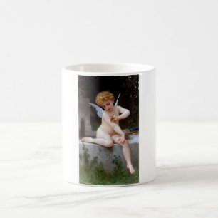 Taza De Café Cupido con mariposa, Bouguereau