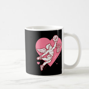 Taza De Café Cupido Día de San Valentín de baloncesto, máscara