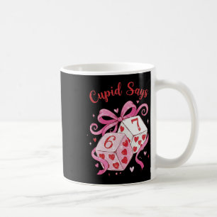 Taza De Café Cupido Dice 6 7 Dados de San Valentín Lindos Coque