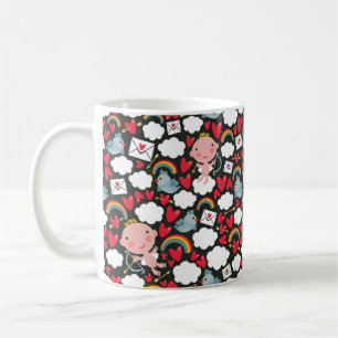 Taza De Café Cupido en el cielo