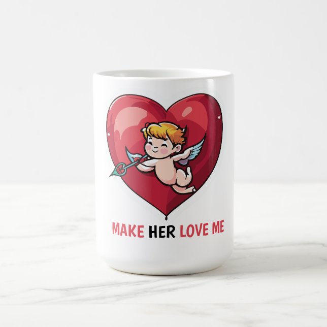 Taza De Café Cupido en el corazón rojo (Centro)