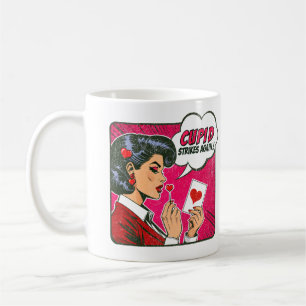 Taza De Café Cupido Golpea de Nuevo - Día de San Valentín