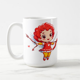 Taza De Café Cúpido Lindo Con Arco Y Flecha