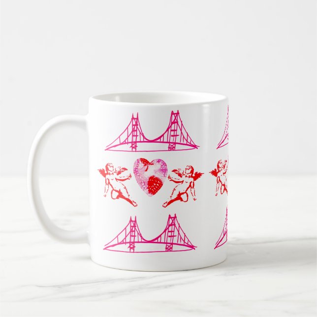Taza De Café Cupidos rosados de San Francisco (Izquierda)