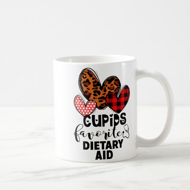 Taza De Café Cupids Favorite Dietary Aid Nurse Gift Valentines  (Derecha)