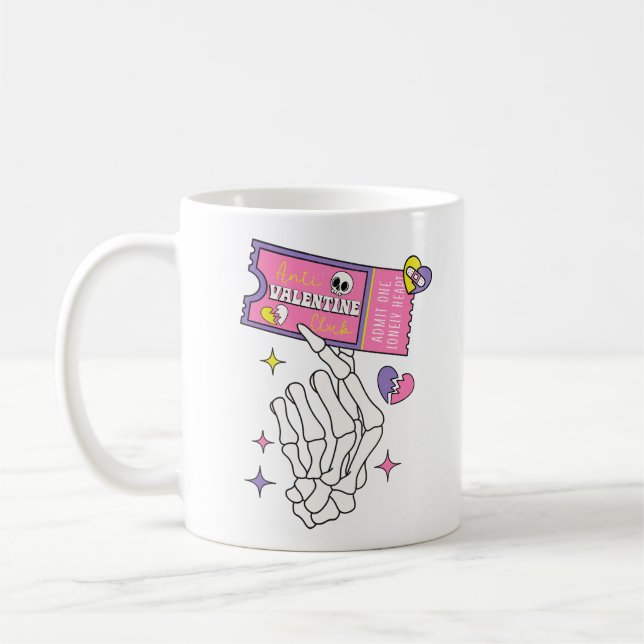 Taza De Café Cupón Anti Valentine Club (Izquierda)