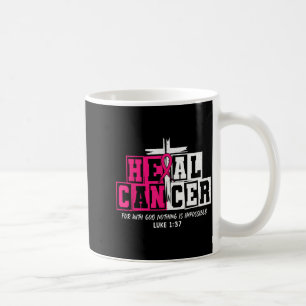 Taza De Café Cura Cáncer Cree Dios Cristiano Cáncer de Seno Con
