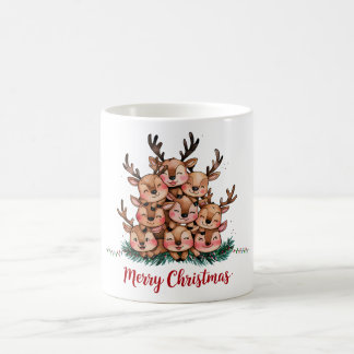 Taza De Café Cura de reno Feliz Navidad