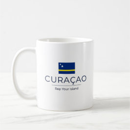 Taza De Café Curaçao Minimalista | Orgullo Cotidiano