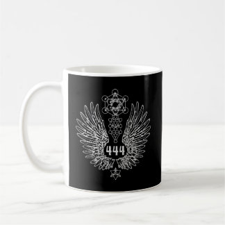 Taza De Café Curación de geometría sagrada (Angel Number 444)