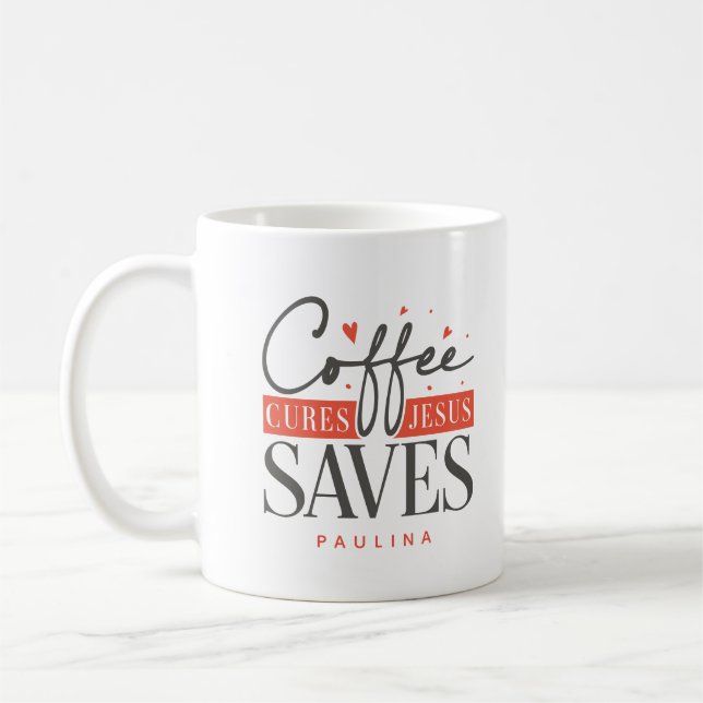 Taza De Café Curas de café que Jesús guarda personalizadas (Izquierda)