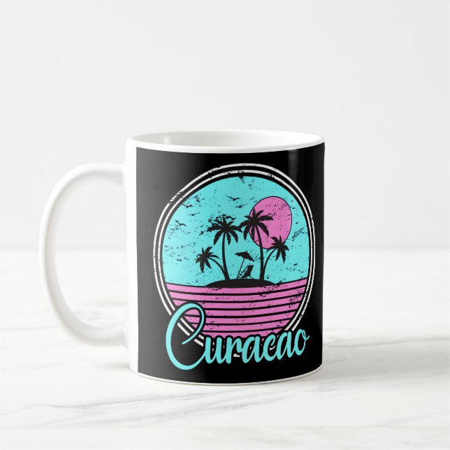 Taza De Café Curazao Viaje O Vacaciones (Izquierda)