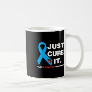 Taza De Café Cure It Blue Ribbon Tipo 1 Conciencia sobre la dia