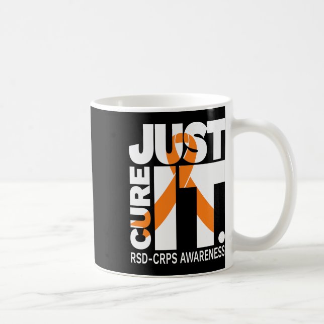 Taza De Café Cure Rsd Cps Cinta De Concienciación Texto Blanco (Derecha)