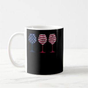 Taza De Café Curiosa de la camiseta de cristal de vino patrióti