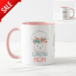 Taza De Café Curiosa Llama graciosa de la ABUELA MADRE