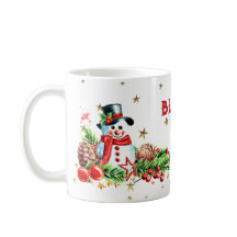 Curiosas Snowman Stars Nombre personalizado Navida