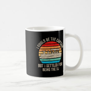 Taza De Café Curioso Bote Podría Ser El Capitán Bote Pontoon
