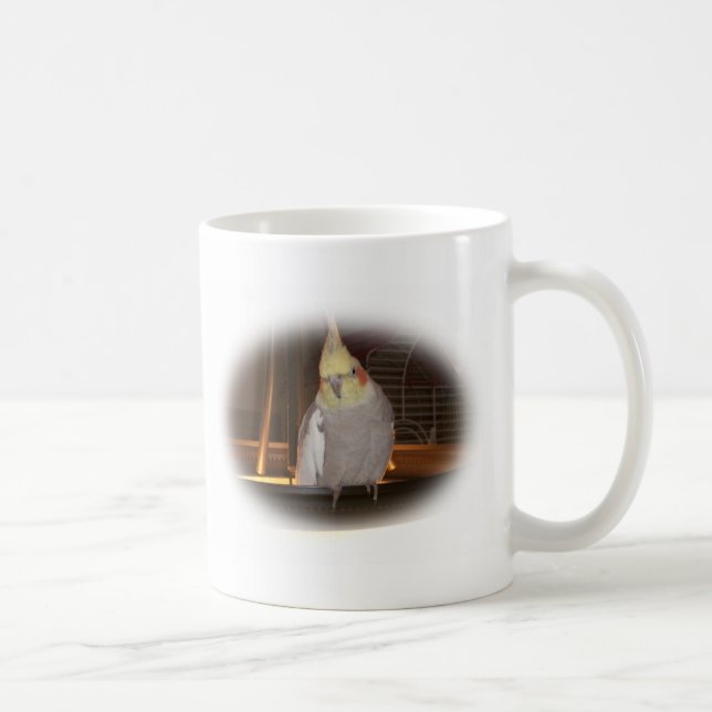 Taza De Café Curioso Cockatiel Mug (Derecha)