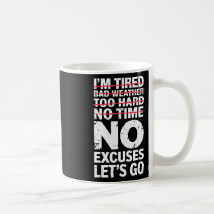 Taza De Café Curioso culturista sin excusas Vamos a usar humor