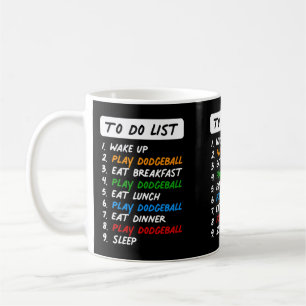 Taza De Café Curioso dodgeball para hacer la lista para el perf