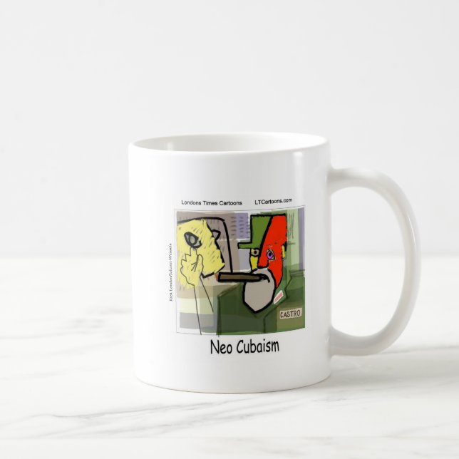 Taza De Café Curioso NeoCubaism de Castro (Derecha)