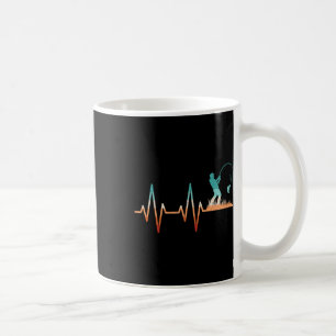 Taza De Café Curioso Pesca Heartbeat B Fish Retro Fisherman