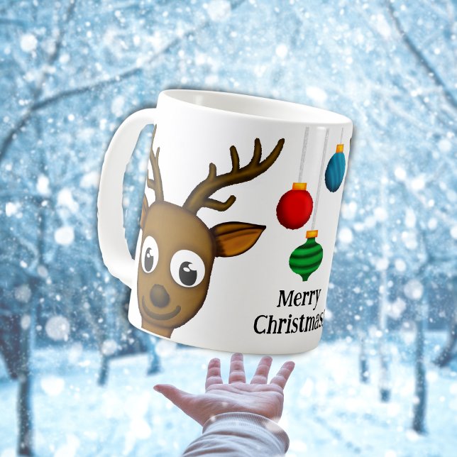 Taza De Café Curioso reno navideño (Subido por el creador)