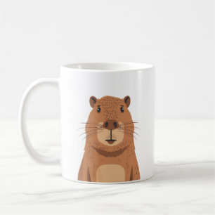 Taza De Café Curioso retrato de Capibara