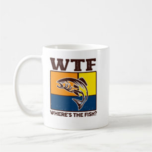 Taza De Café Curioso Wtf Wheres El Pescador De Pescado