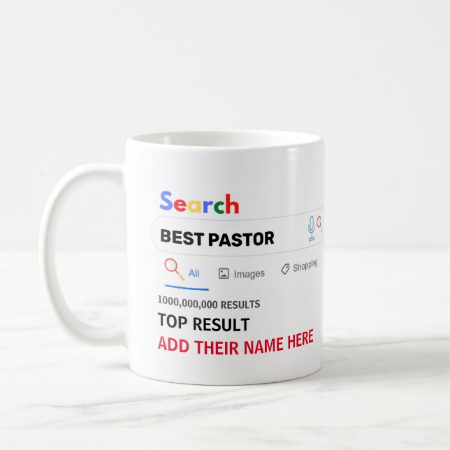 Taza De Café Curiosos regalos PASTOR SACERDOTE DE DEACON MINIST (Izquierda)