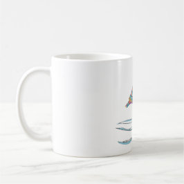 Taza De Café Curlew multicolor estilizado moderno