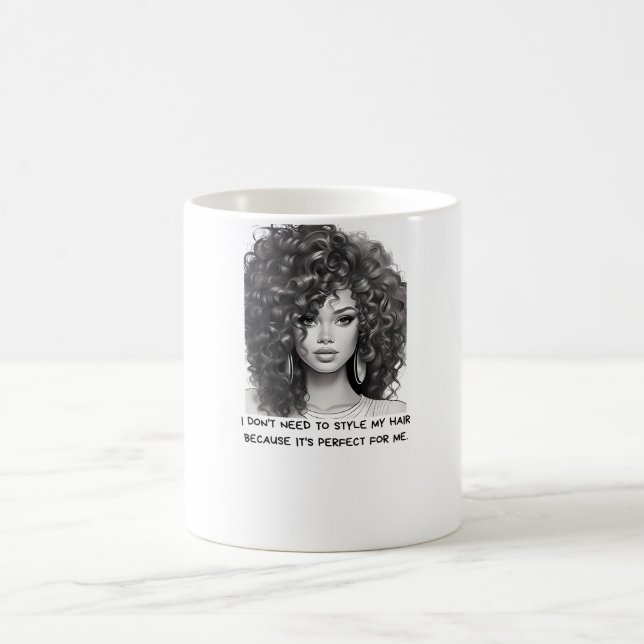 Taza De Café Curly Brunette Beauty (Centro)