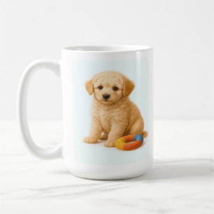 Taza De Café Curly Cue - Cachorro de cangrejo con juguete de an