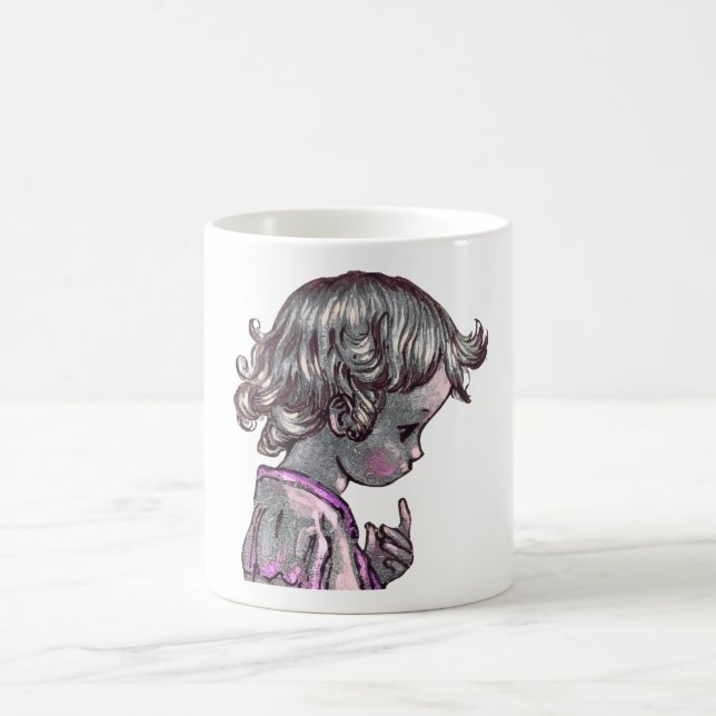 Taza De Café Curly Hair Chica mug (Centro)