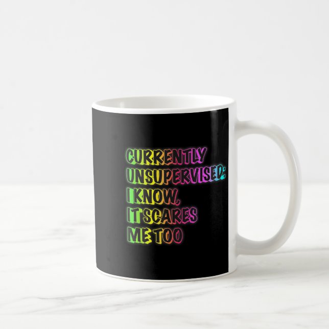 Taza De Café Currently Unsupervised Funny Quote Humor Sarcastic (Derecha)