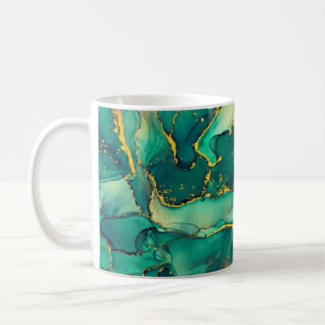 Taza De Café Currents of translucent hues, snaking metallic swi (Izquierda)