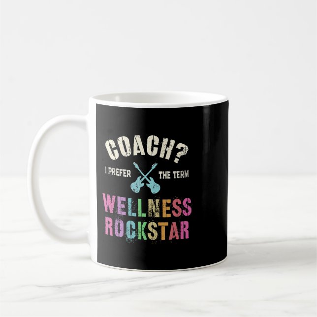 Taza De Café Curso de fitness I Prefiero BIENESTAR ROCKSTAR Hea (Izquierda)