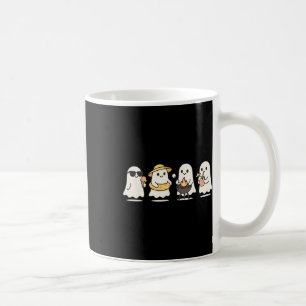 Taza De Café Curte Ghost Beach Vacaciones Verano Halloween Bbq 