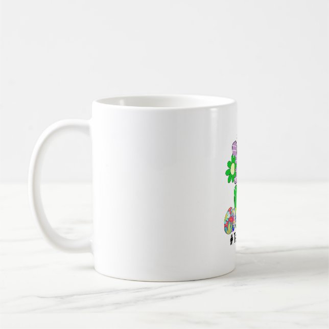 Taza De Café Curte Love Teacher Life Easter Gnome Huevo Caza Ba (Izquierda)