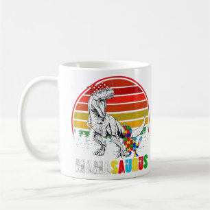 Taza De Café Curte Mamasaurus T rex Dinosaur Mama Autism Awaren