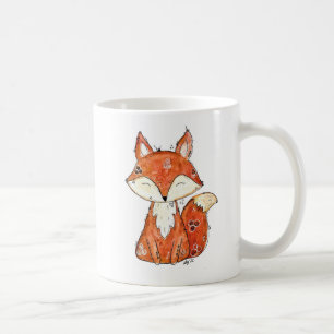 Taza De Café Curte Whimsical Fox