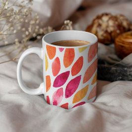 Taza De Café Curva de brote de brote de pincel de color de agua
