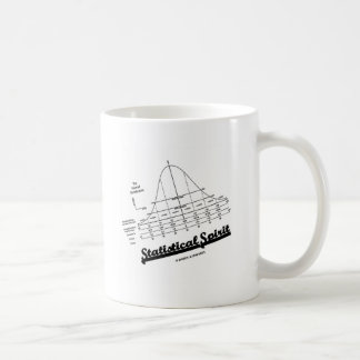 Taza De Café Curva de distribución normal del espíritu estadíst