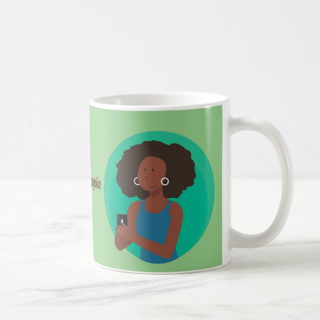 Taza De Café Curvas afro-naturales de pelo (Derecha)