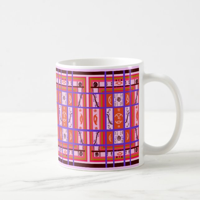 Taza De Café Curvy Plaid Mug (Derecha)