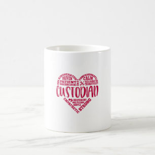 Taza De Café Custodio, conserje, diseño de arte en el subterr