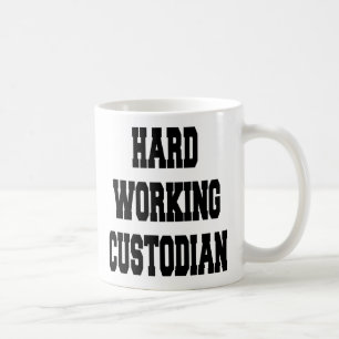 Taza De Café Custodio de trabajo duro