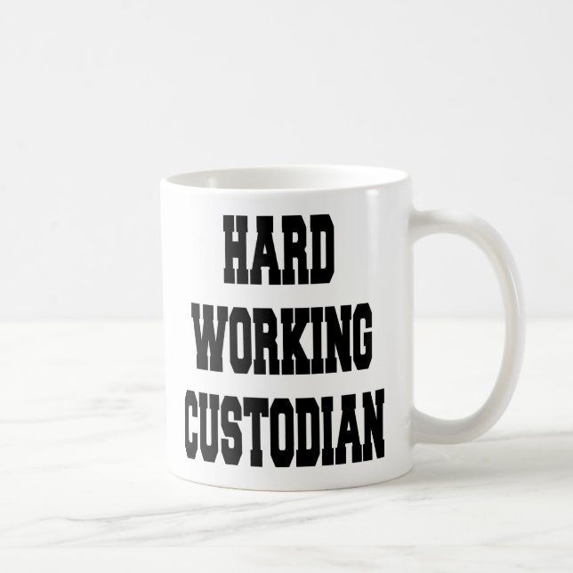 Taza De Café Custodio de trabajo duro (Derecha)