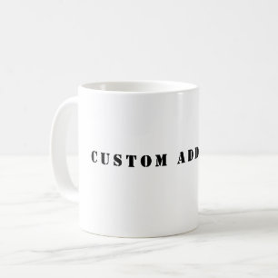Taza De Café Custom Add Text Coffee Mug